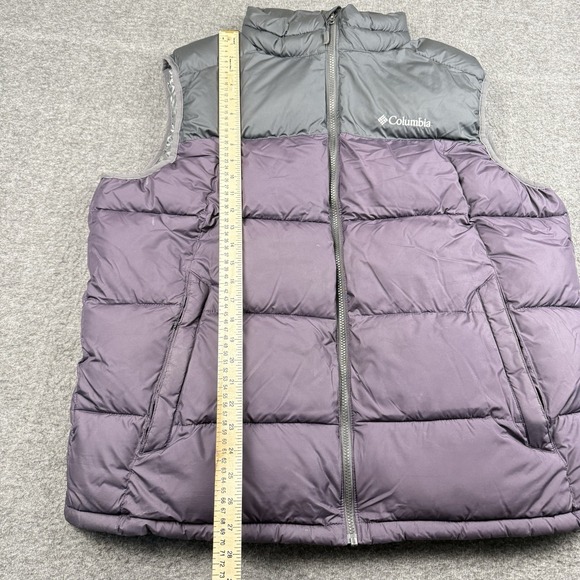 Columbia Puffer Vest Mens XL Pike Lake Purple Omni Heat Puffy Hiking Warm Winter - Picture 9 of 15
